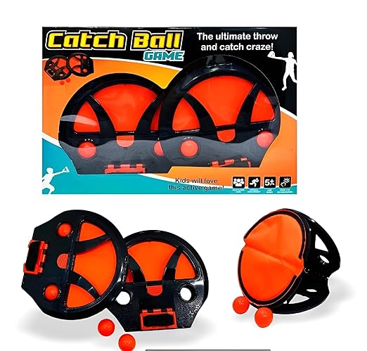 Ultimate Catch Ball Game Set Outdoor Throw & Catch Toy for Kids Includes 2 Catchers & Balls Ideal for Active Play Fun for Boys & Girls Perfect for Ages 5 and Up