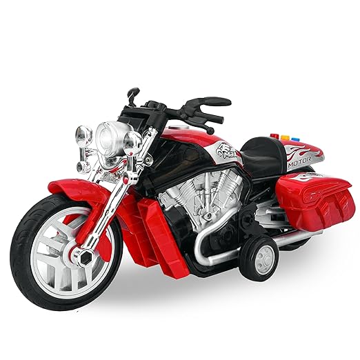 Pull Back Vehicles Bike Toy - Bike Toy for Kids Light & Sound Bike Toy for Kids Toy Bike for 3 Years Old Boys and Girls (Multicolor)