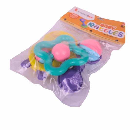 BABY RATTLES 3‑PC SET INNOV" – Bright, Safe & Sensory‑Rich Play for Little Hands