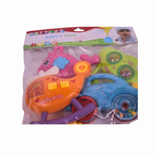 Infant Rattle Toy Set (4PCS) – Early Learning & Sensory Development