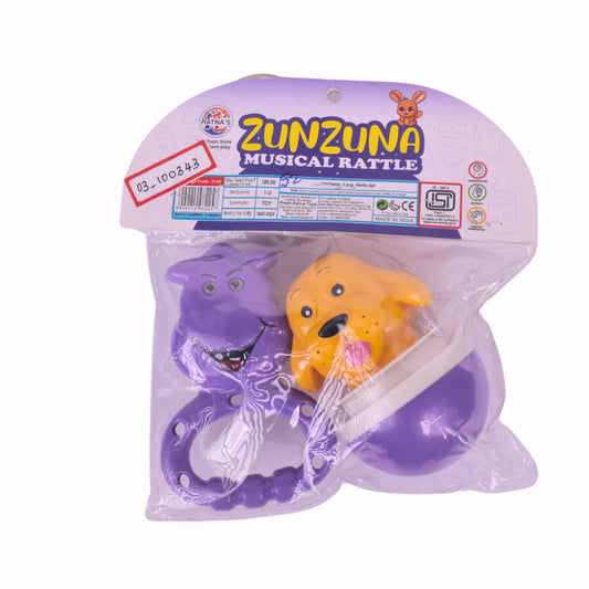 ZUNZUNA MUSICAL RATTLE PR – Colorful, Safe & Lightweight Baby Rattle with Gentle Sounds for Sensory and Motor Skill Development