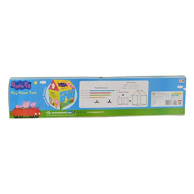 iToys Peppa Pig Kids Playhouse Tent with Bowling Set – Fun Pretend Play for Ages 3+