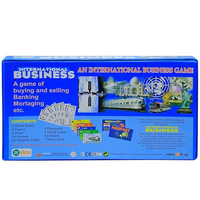 EKTA Plastic and Paper International Business Family Board Game (Multicolour)for-All Ages Big Kid