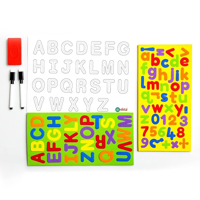 Ekta 6 in 1 Magnetic Alphabet & Numbers Game Learning & Educational Magnetic Board Game