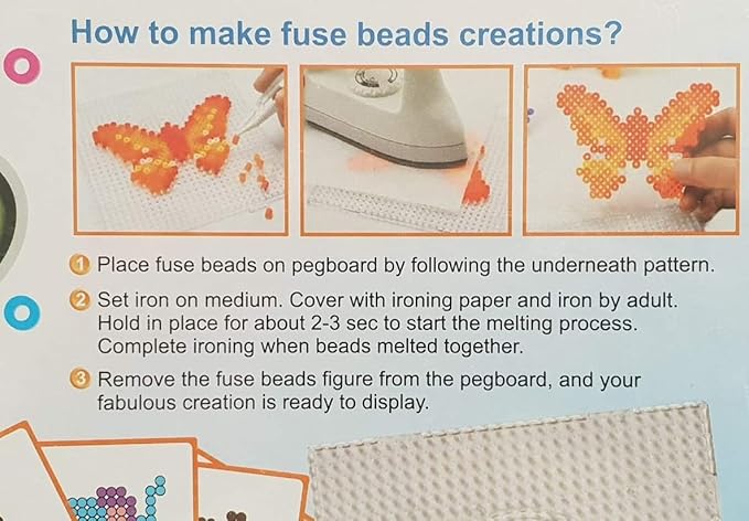 Ekta Plastic Beads Pixels Jungle Safari Fridge Magnets Badges Making Kit for Children Creativity Multicolour Above The Age of 5 Years