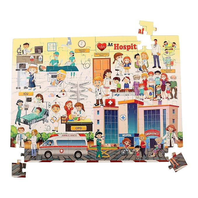 Innovative KIDS Floor Puzzle for 4 Age Kids(108 Piece) (at Hospital)