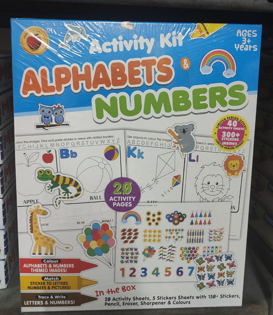 ACTIVITY KIT ALPHABET & N – Hands-On Learning Set for Alphabet and Number Recognition with Interactive Tools for Early Literacy and Math