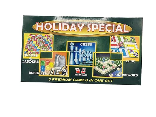 5-in-1 Premium Travel Board Game Set – Fun Holiday Companion for Family & Friends