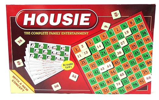 Housie Game with 48 Reusable Cards – Family & Friends Indoor Fun – Ages 5+