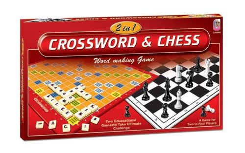2 IN 1 Crossword & Chess – The Ultimate Brain-Boosting Game Set for All Ages