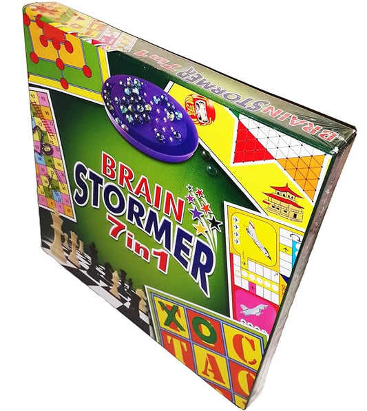 Brain Stormer 7-in-1 – Complete Family Entertainment Board Game Collection