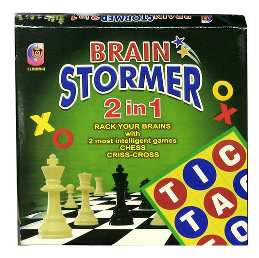 Limitless Brain Stormer 2-in-1 – Chess & Tic Tac Toe Family Game Set – Made in India