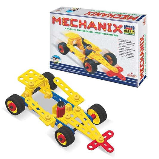 Mechanix Cars-2 STEM Building Set – Plastic Construction Fun for Kids Age