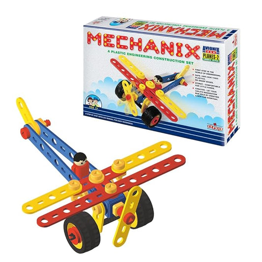Mechanix Planes-2 STEM Building Kit – Multicolor Construction Toy for Kids Age 5