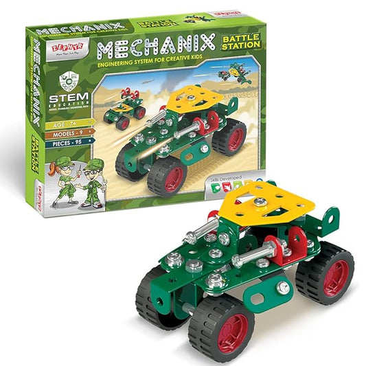 Mechanix Battle Station STEAM/STEM Educational Toy Building and Construction Set War-Themed Building Blocks for Boys and Girls Age 7