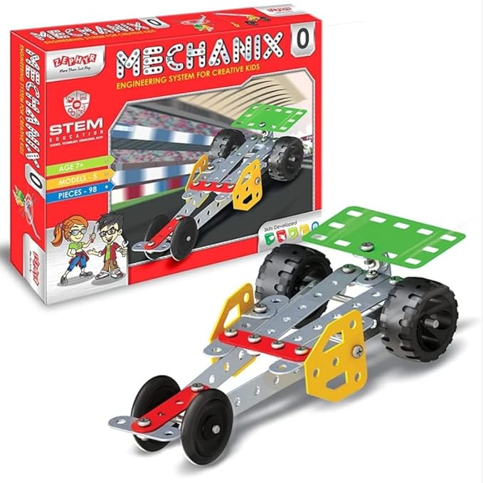 MECHANIX - 0 DIY Metal Educational Learning Stem Building and Construction Toys Multicolor