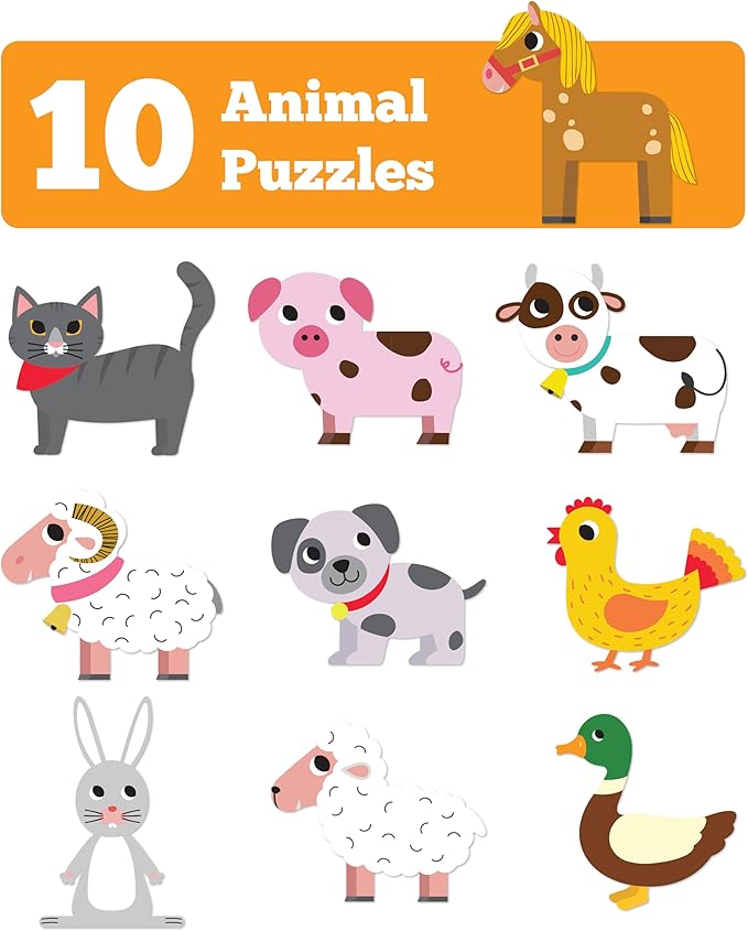 Play Panda Magnetic Puzzles Farm Animals