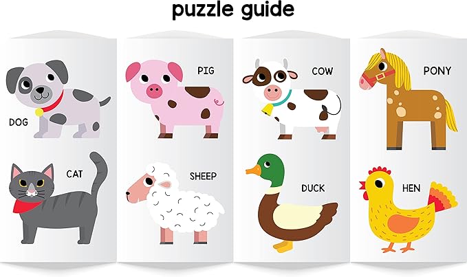 Play Panda Magnetic Puzzles Farm Animals