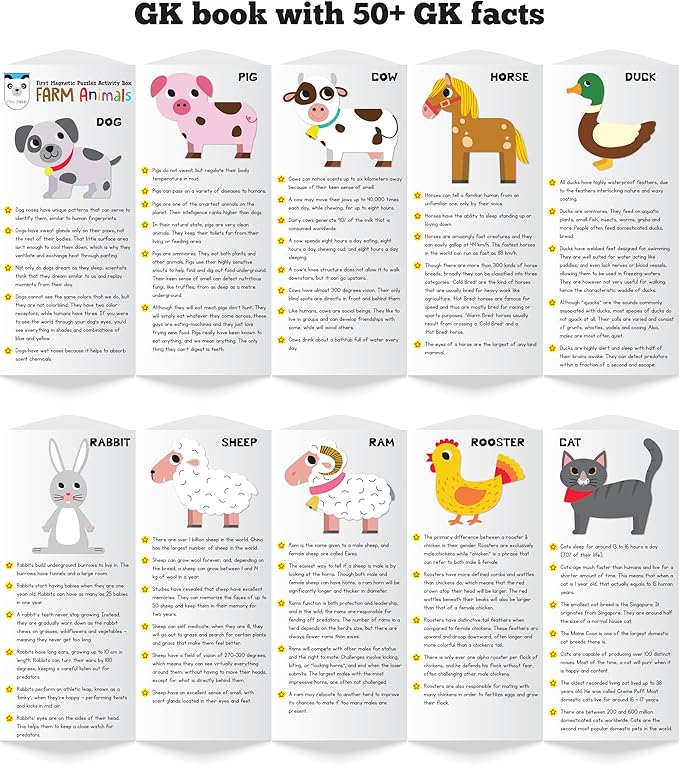 Play Panda Magnetic Puzzles Farm Animals