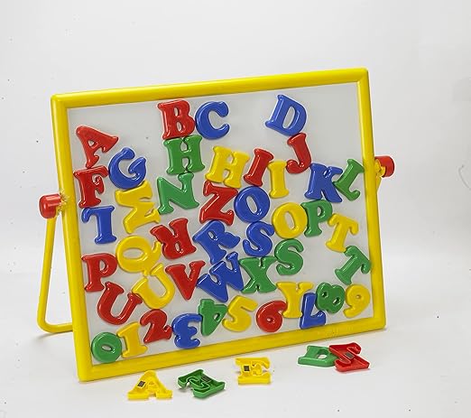 Zephyr Alpha Numero Board Educational Toy Magnetic Alphabets Writing Board That Makes Alphabets Numbers and Writing an Easy Task for Kids Age 3 - 3 in 1 Board