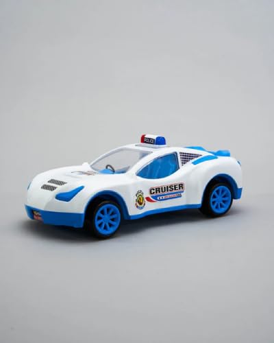 Bump & Go Police Car Toy with Lights, Sounds & Wheelies – Battery Operated Fun for Kids (1+ Years)
