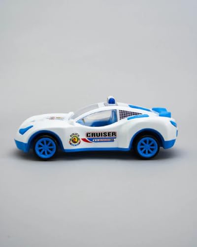 Bump & Go Police Car Toy with Lights, Sounds & Wheelies – Battery Operated Fun for Kids (1+ Years)