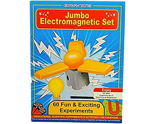 Science Jumbo Electromagnetic Experiment Kit – 60 Fun STEM Activities for Kids Age 8+ (Multicolor, Set of 1)