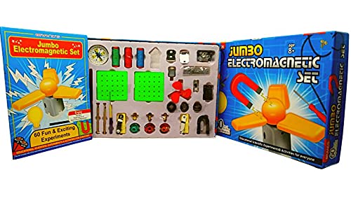 Science Jumbo Electromagnetic Experiment Kit – 60 Fun STEM Activities for Kids Age 8+ (Multicolor, Set of 1)