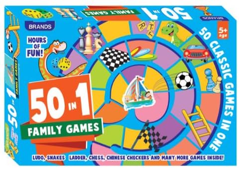 50 in 1 Family Games Strategy & War Games Board Game For Kids With Amazing Action Shoot A Basket Game for KidsVery Exciting Basketball Game Perfect Game for Indoor and Outdoor (Multi Color)