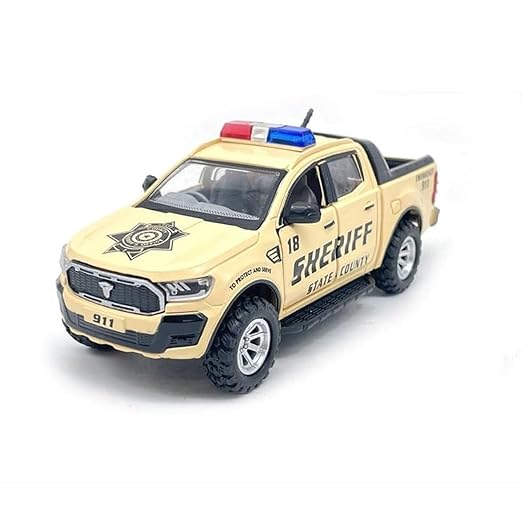 Centy Police Car Toys for Kids Emargency Cars Toy Model Pull Back Action Openable Gate 4x4 Truck Car Toys for Kids Toy Vehicles Colour as Per Availability