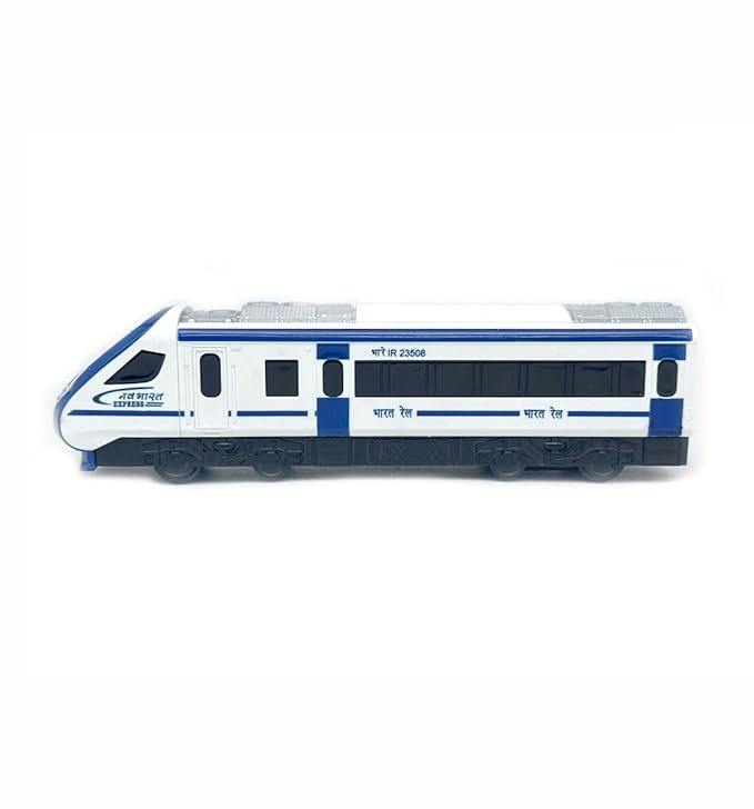 CENTY Nav Bharat Blue Express Pull Back Toy Train for 3Y Multi Colour