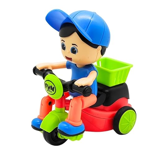 Mee Fun World Kids Unbreakable Vehicles Push and Go Toys Mini Tricycle Cartoon Character Tricycle Toy for Girls and Boys