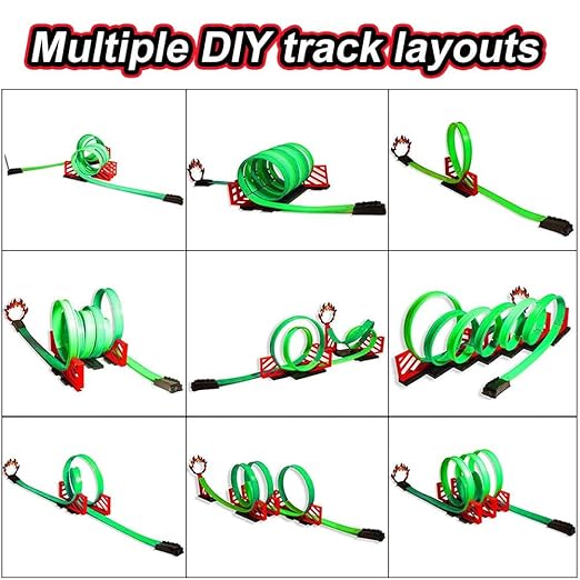 Track - Crazy 360 degree corkscrew loop track set for unlimited fun