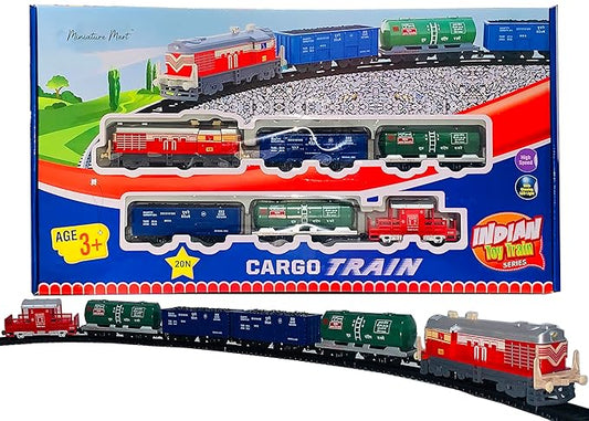 Indian Railway Train Set – Battery Operated Goods Carrier for Ages 2–6