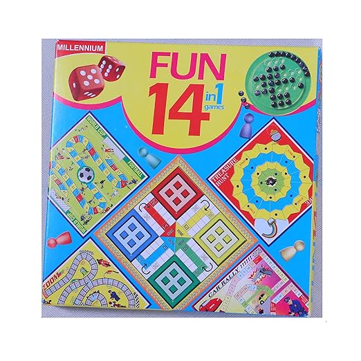 14-in-1 Board Game Set – Ludo, Brainvita, Football, Tic Tac Toe & More