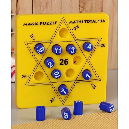 Magic Puzzle Math Total – 26-Pc Assorted Color Educational Set for Kids