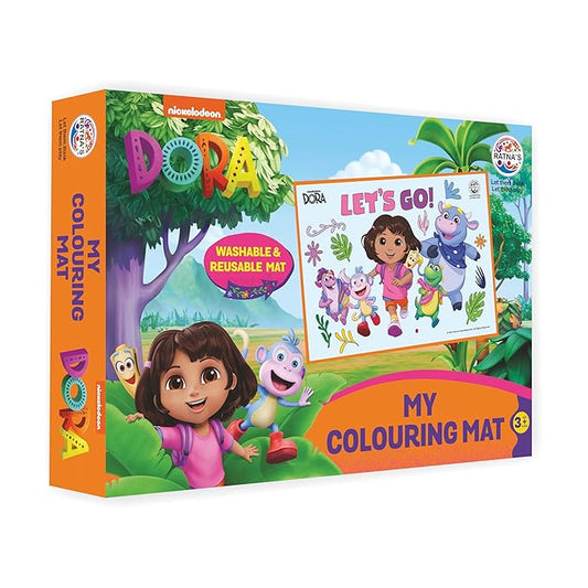 Ratna’s Dora Washable & Reusable Colouring Mat – STEAM Activity Kit Size 71x51cm for Kids 3+
