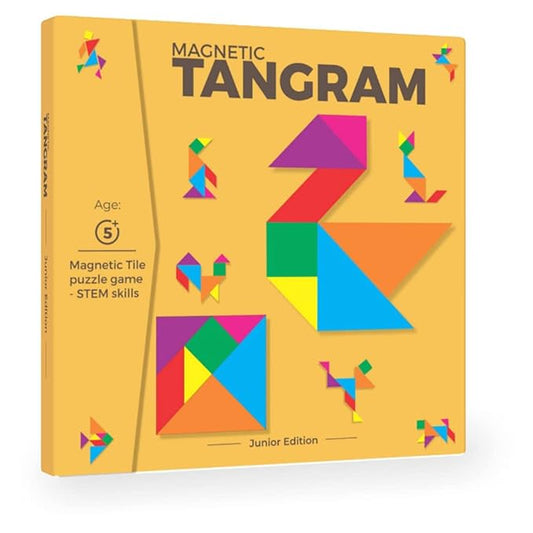 Magnetic Tangram Puzzle – Brain-Booster Educational Travel Toy for Kids 5+