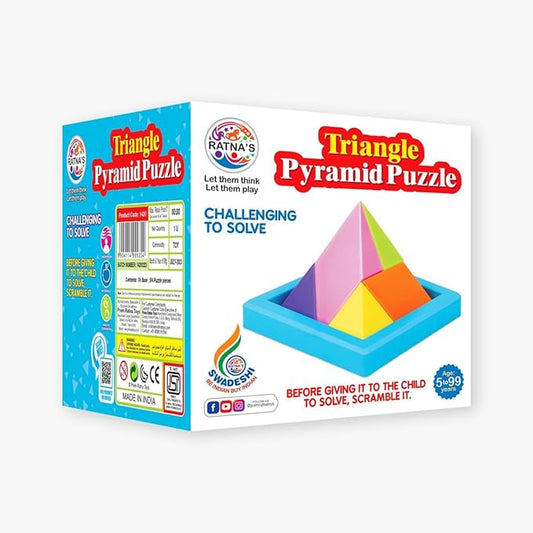 Ratna’s Multicolor Pyramid Puzzle – Brain-Boosting Fun Toy for Kids
