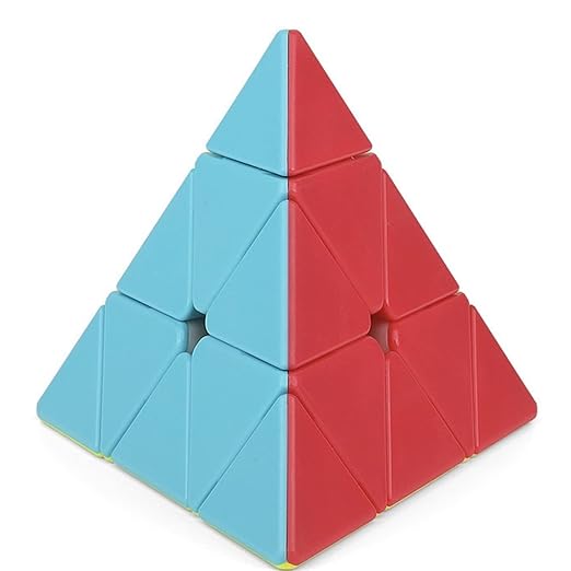 3x3 Stickerless Pyramid Cube – High Speed Triangle Puzzle for Kids & Adults