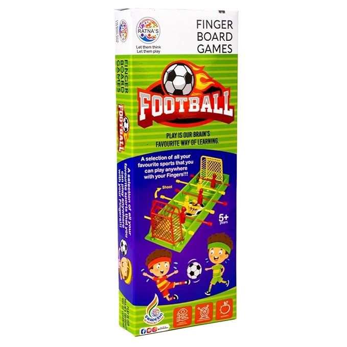 Ratna’s Mini Football Fingerboard Game – Pocket Foosball Set for Kids 5+