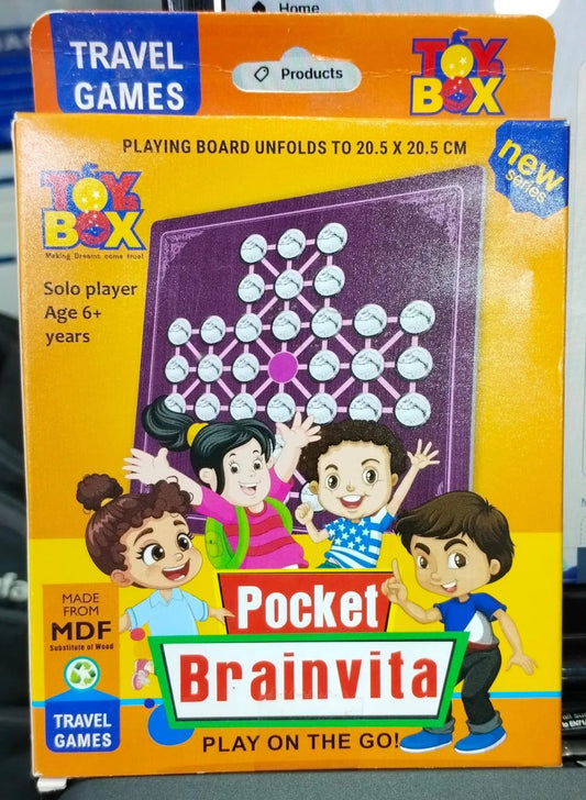 Pocket Game Brainvita – Classic Peg Solitaire in a Compact Travel Format