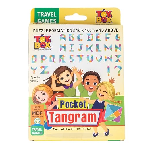 Pocket Tangram – 7-Pc Travel Puzzle Game for Kids – Pack of 10 Return Gifts