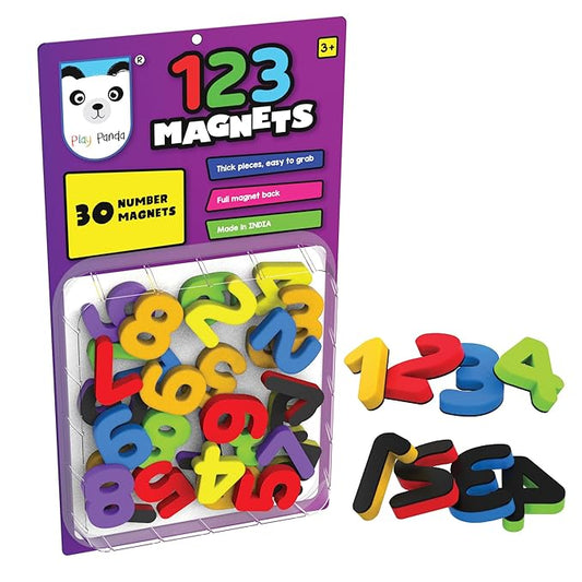 123 Number Magnets – Thick Magnetic Numbers with Full Magnet Back