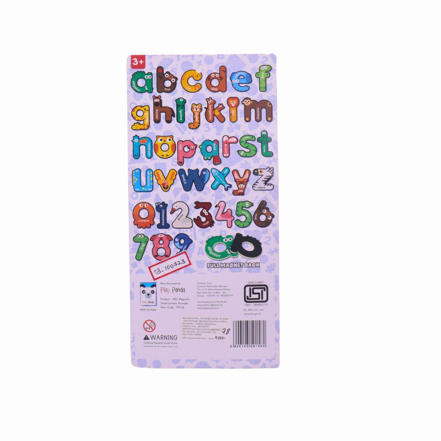 MAGNETIC ABC & ANIMALS – Colorful Magnetic Letters & Animal Shapes for Early Literacy and Learning Fun