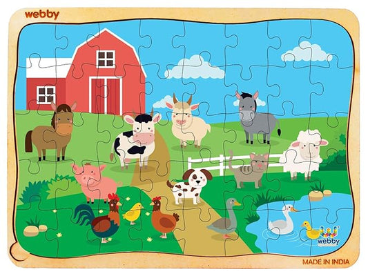 Webby Kids Farm House Wooden Jigsaw Puzzle 40Pcs