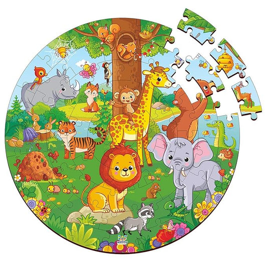 Webby Jungle Jigsaw Puzzle for 5 and Above 60 Piece Multicolour