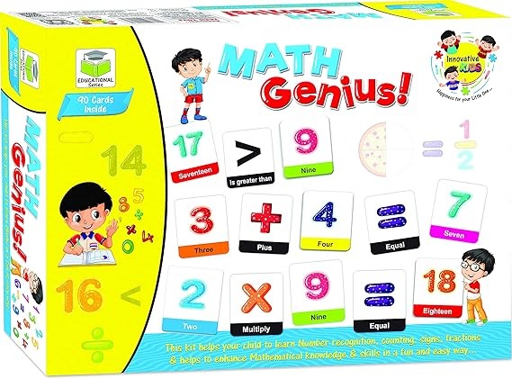 Educational Math Genius Puzzle for Kids Includes 90 Cards of Fun Puzzle