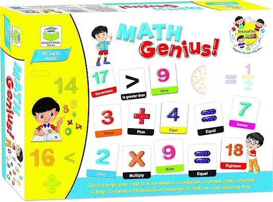 Educational Math Genius Puzzle for Kids Includes 90 Cards of Fun Puzzle