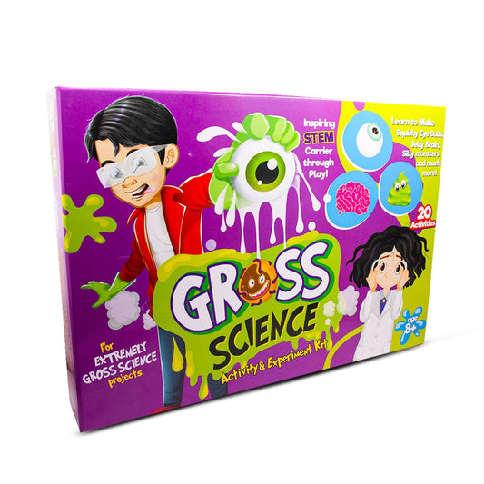 Ekta Gross Science STEM Activity Kit with 20 Science Experiments Squishy Eyeballs Jelly Brains Silly Monsters & More Kit for Kids Ages 8